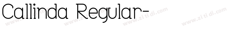 Callinda Regular字体转换
